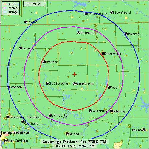 KZBK Regional Coverage Area